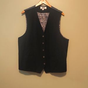 Velvet and linen Mens Vest